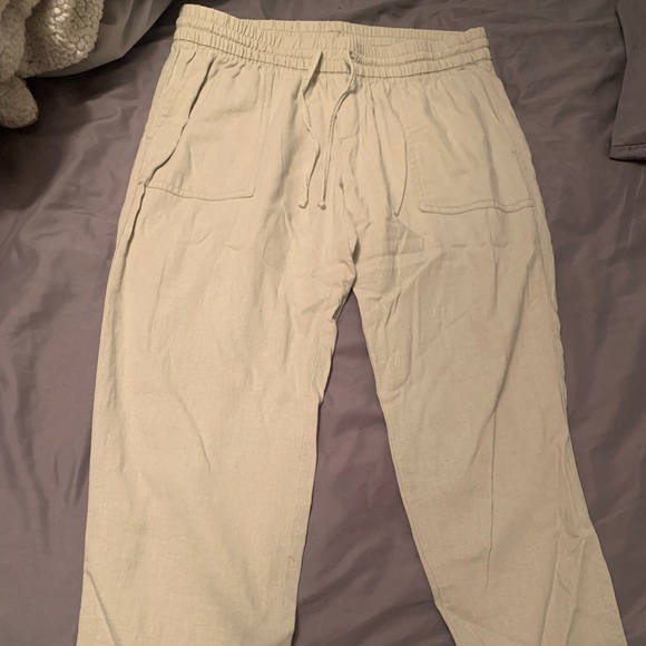 Beige linen pants old navy - Picture 3 of 4